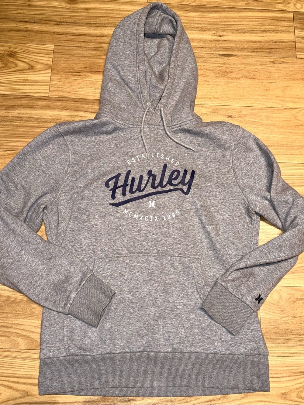 Hurley Men's Gray Pullover Hoodie Sweatshirt Medium